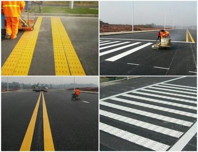 大同大同道路划线，热熔标线